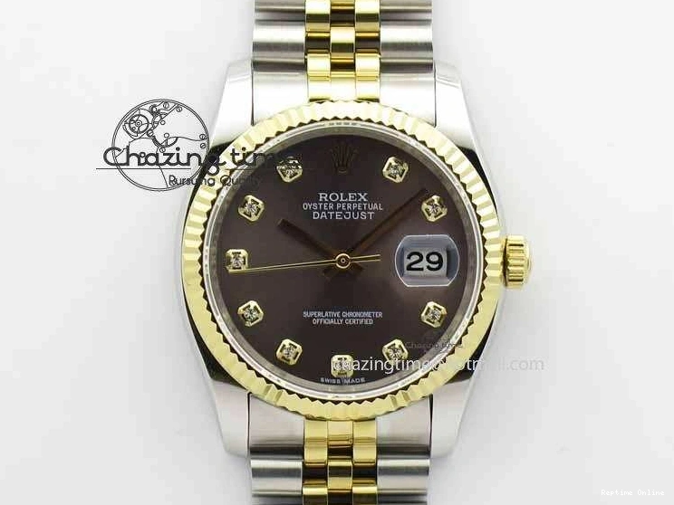 0521 DateJust 116234 SS YG BP Best Edition Gray Dial Diam Markers On SS YG Bracelet SA ZipUp 3745